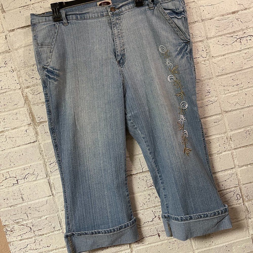 Elite Jeans Capri Denim Jeans Plus Size 21/22